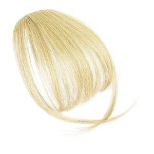 Estensioni della frangia dei capelli umani reali al 100% fasce d'aria pulite anteriori bionde clip in on bang hair piece per le donne - Product Image 4