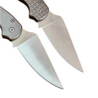Couteau de camping pliant en acier S30V, pointe en titane, épaisseur de lame 3,5 mm, longueur totale 21,5 cm, DIY OEM Chine EDC
