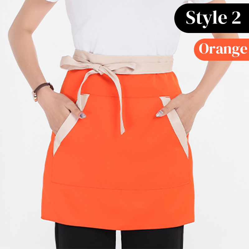 Delantal pequeño naranja [estilo de inserción inclinada]