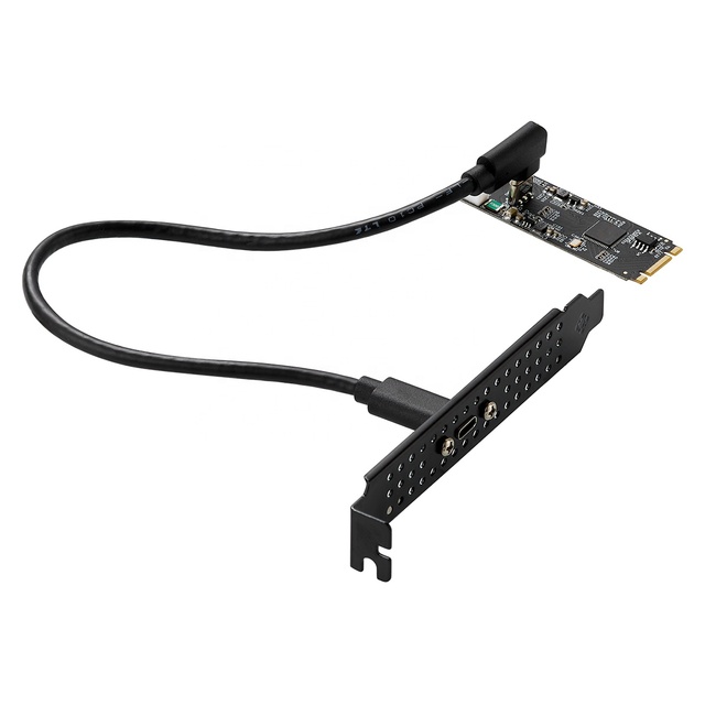 Factory OEM IOCREST Asm3142 M.2 to Type-c Host Controller Card USB 3.2 Gen2 10 Gbps 1 Ports USB C M.2 22x60 B Key M Key Data Tra