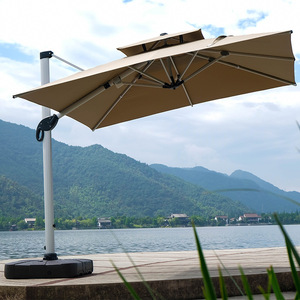 Sombrilla de Patio Cantilever con Logotipo Personalizado, de Aluminio, 8 Varillas, Tipo Roma, con Base de Agua, <span class=keywords><strong>para</strong></span> Jardín, Balcón, Villa, Cafetería - Product Image 4
