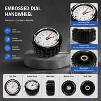 Rueda de Posicionamiento con Dial Moleteado de 00mm, 125mm, 160mm, 200mm, Indicador de Posición D-50-1/10, Bisel Cromado, Agarre en Relieve para CNC