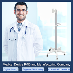 Tầm Nhìn Nhà Máy Thiết Kế Công Nghiệp Di Động Máy Tính Xách Tay Màn Hình Máy Tính Xe Đẩy 5 Bánh Xe Tiếng Ồn-Miễn Phí Nhôm Bệnh Viện Giỏ Hàng Cho Y Tế - Product Image 2