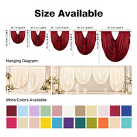 Rideau de fond de scène de mariage en satin bleu roi en forme de U, pré-fabriqué, pour décoration de stand métallique, décoration et fournitures de mariage