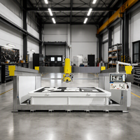 Scie à pont CNC 5 axes haute précision avec moteur 11KW pour la découpe de comptoirs en pierre