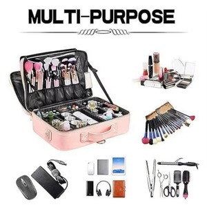 Estuche de Maquillaje de Viaje de Gran Capacidad, Organizador de Cosméticos Impermeable, Bolsa de Almacenamiento de Maquillaje Portátil para Artistas, Muestra Gratis - Product Image 2