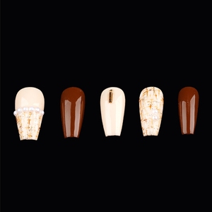 Puntas de Uñas Redondas Cortas para Ballet, Cobertura Completa, Gel Removible, Fácil Aplicación, Sin Daños - Product Image 4
