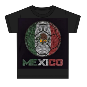 ลูกฟุตบอลเม็กซิโกประดับคริสตัลแบบติดร้อนสำหรับตกแต่งเสื้อผ้า - Product Image 1