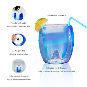 Besafe Reutilizable <span class=keywords><strong>Silicona</strong></span> Congelable Bebidas Whisky Cerveza Copa <span class=keywords><strong>de</strong></span> Vino Refrigeración por Hielo Congelador Taza Vasos <span class=keywords><strong>de</strong></span> Vino para Fiesta Playa Barco - Product Image 4