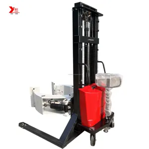Zhongyan Factory Supply electric rotating roller clamp stacker lift automatic paper roll stacker customized