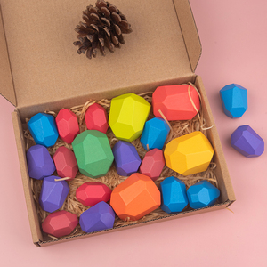 Giocattoli Educativi per Bambini: Pietre Arcobaleno in Legno Multicolore, Gioco di Equilibrio e Impilamento per Bambini - Product Image 6