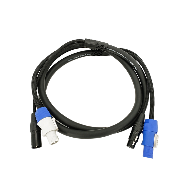 Powercon DMX Hybrid Cable XLR RJ45 Stage Lighting Power Signal Combo Cable 3 Pin 5 Pin 13AWG 2 Point 5 Mm Two in One Cable