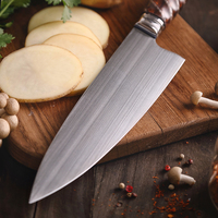 Couteau de chef de luxe XINZUO en acier poudré M390 avec manche en bois de fer du désert de qualité supérieure pour cantines et restaurants