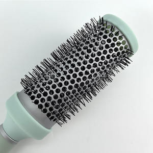 <span class=keywords><strong>2025</strong></span> yeni yuvarlak seramik iyonik varil saç şekillendirici Curling Detangler fırça tarak Salon için naylon kıl ile - Product Image 6