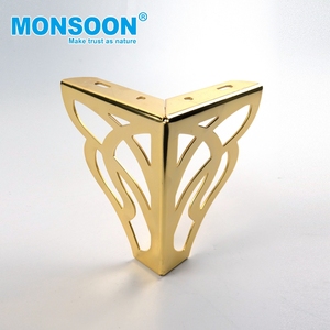 Patas de repuesto minimalistas para muebles de sala de estar, patas metálicas doradas para sofá y mesa con tornillos - Product Image 1