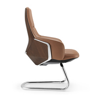 Mobilier de bureau professionnel au design contemporain Chaise visiteur Chaise ergonomique en cuir pour réunion du personnel et conférence