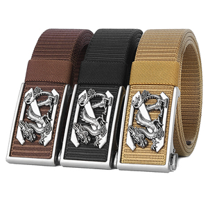 Pantaloni da Uomo in Poliestere Spesso 3,5 cm con Fibbia Automatica in Lega Personalizzata, Senza Fori, per Uso Interno Giovanile - Product Image 2