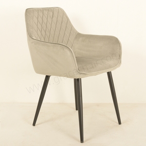 Poltrona in Velluto Bianco <span class=keywords><strong>di</strong></span> Alta Qualità con Gambe in Metallo, Arredamento Confortevole per Casa, <span class=keywords><strong>Design</strong></span> Popolare per Bar e Sala da Pranzo - Product Image 3