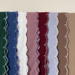 Nouveau Voile Musulman Tendance et Magnifique Sans Plis pour <span class=keywords><strong>Femme</strong></span>, Brodé, <span class=keywords><strong>Foulard</strong></span> Traditionnel, Châles - Product Image 1