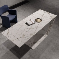 Bureau de direction moderne de luxe en marbre naturel pour bureau à domicile et villa, blanc