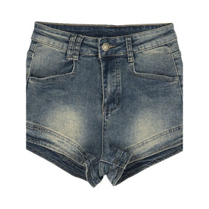 2025 américain rétro en détresse taille haute femmes été nouvelle tendance taille moyenne droite jambe large Denim Shorts mince pantalon chaud - Product Image 6