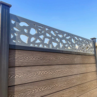 Système de clôture de luxe en WPC avec panneau de séparation en métal sculpté pour villa, jardin, cour, limite de terrain, étanche, direct usine