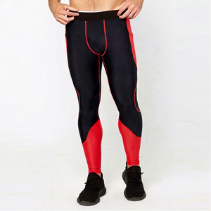 Lightweight Breathable Adjustable <b>Compression</b> Spandex/Polyester Full-Length <b>Leggings</b> Elastic Waist <b>Men</b> High-Performance Sports - Product Image 1