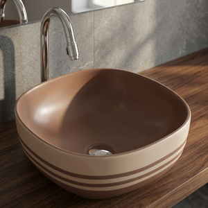 Évier de cuisine en céramique rectangulaire à poser, lavabo décoratif en céramique avec motif floral, articles sanitaires décoratifs d'Inde - Product Image 2