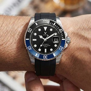 Montre de sport pour homme avec <span class=keywords><strong>bracelet</strong></span> en <span class=keywords><strong>silicone</strong></span>, mouvement chronographe numérique, option personnalisée, montre à quartz étanche pour femme et homme, luxe - Product Image 3