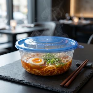 Ciotole di Plastica Monouso da 500ml/16 oz con Coperchi, Personalizzabili OEM, Grande Capacità, Antisgocciolamento, Trasparenti, per Servire Zuppe, dal Fornitore Cinese - Product Image 1