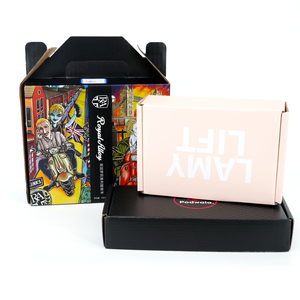 Boîtes en carton ondulé pour soins de la peau, vêtements et expédition de colis de Noël, avec poignée - Product Image 1