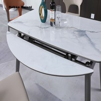 Moderner Hochwertiger Marmor Rechteckiger Esstisch Set Ein Klapptisch für Zuhause Büro & Wohnzimmer für Villen