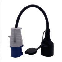 Adaptateur personnalisable de 16 A à 16 A avec longueur de câble ajustable, prise CEE 3 broches vers prise française, GX03F