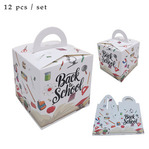 Caja de mano Bolsa de <span class=keywords><strong>compras</strong></span> para la escuela Regreso a la escuela Fiesta de bienvenida Caja de dulces Regreso a la escuela Caja de regalo - Product Image 5