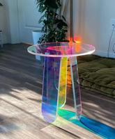 Maßgefertigter Moderner Transparenter Farbiger Heim- und Büro-Café-Möbel Quadratischer Acryl-Tisch
