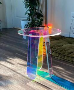 Đồ Nội Thất Cà Phê Cửa Hàng Văn Phòng Trong Suốt Màu Sắc Hiện Đại Tùy Chỉnh Bàn <span class=keywords><strong>Acrylic</strong></span> Hình Vuông - Product Image 2