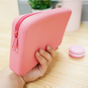 Small Cosmetic Makeup Bag Silicone Bag for Women Silicone Make up Bag with Zipper Travel Cosmetic Organizer for Women and Girls - Product Image 1