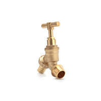 Garden Outdoor 1/2 British Copper Water Bibcock Valve Robinet d'eau à ouverture lente 4 vannes fendues Robinet d'eau