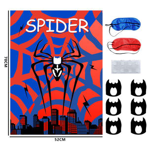 Juego de Platos, Vasos y Cubiertos Desechables de Papel Ecológicos con Temática de Spider Boy para Fiestas de Cumpleaños, Venta al por Mayor - Product Image 3