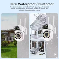 Caméra de sécurité étanche IP66 à double objectif, vision nocturne couleur, 256 Go max, audio bidirectionnel, contrôle via l'application Tuya