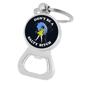 Haute Qualité Argent Noir Résine Époxy Porte-clés Décapsuleur Métal En Alliage De Zinc 2D 3D Émail Personnalisé Décapsuleur Porte-clés - Product Image 3