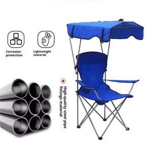 <span class=keywords><strong>Chaise</strong></span> de <span class=keywords><strong>camping</strong></span> pliable avec cadre en fer, auvent pare-soleil, installation rapide, tissu Oxford, <span class=keywords><strong>pour</strong></span> rassemblements autour du feu de camp, logo personnalisé, approvisionnement en gros en usine - Product Image 3