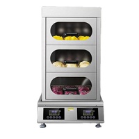 Four à vapeur électrique commercial à matériau épaissi pour la cuisson des pains, idéal pour les commerces de snacks locaux