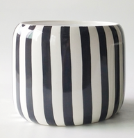 Design rayé décoration d'intérieur bonsaï Pot maison jardin décor moderne cylindre Mini Pots de fleurs en céramique pour jardinières