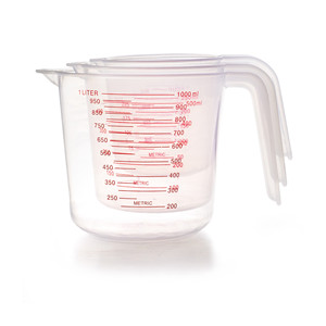 Set di caraffe dosatrici da 3 pezzi metriche con manici per uso in cucina - Product Image 2
