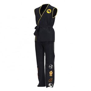 Arts martiaux de qualité supérieure porter figurine pour Halloween hommes pas cher en gros couleur noire <span class=keywords><strong>Cobra</strong></span> Kai uniforme karaté uniforme - Product Image 5
