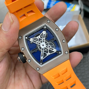 Reloj Automático Deportivo y Formal para Hombre, Modelo Top 5205, Ligero, de Aleación de Titanio, con Correa de Goma Naranja, Estilo Mars - Product Image 5