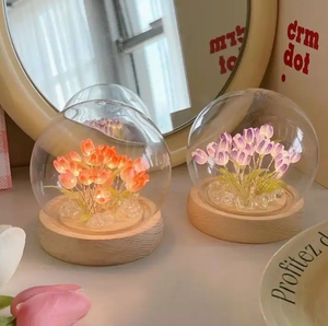 LED eterno DIY flores luces de noche lámpara de mesa 3D decoración de fiesta de cumpleaños regalos del Día de San Valentín lámpara de noche para decoración de habitación - Product Image 1