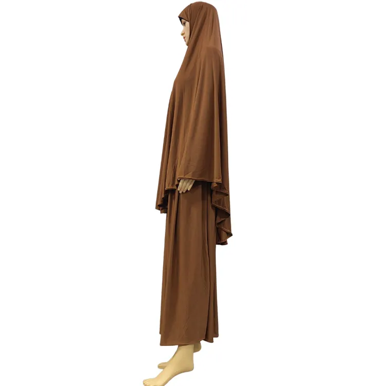 Ramadan 2 pièces femmes musulmanes prière Hijab ensemble Abaya Jilbab Maxi robe Khimar Burqa islamique vêtements arabes moyen-orient