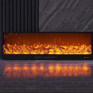 Chimeneas Eléctricas con Luz LED <span class=keywords><strong>Tipo</strong></span> Enchufe Estadounidense, Chimeneas con Llama Calefactada, Control por WiFi/Aplicación, Montaje en Pared, Metal, para Uso en Exteriores, Hogares y Hoteles - Product Image 1